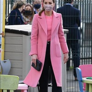 Msgm Pastel Pink Wool Coat 38it Xs 